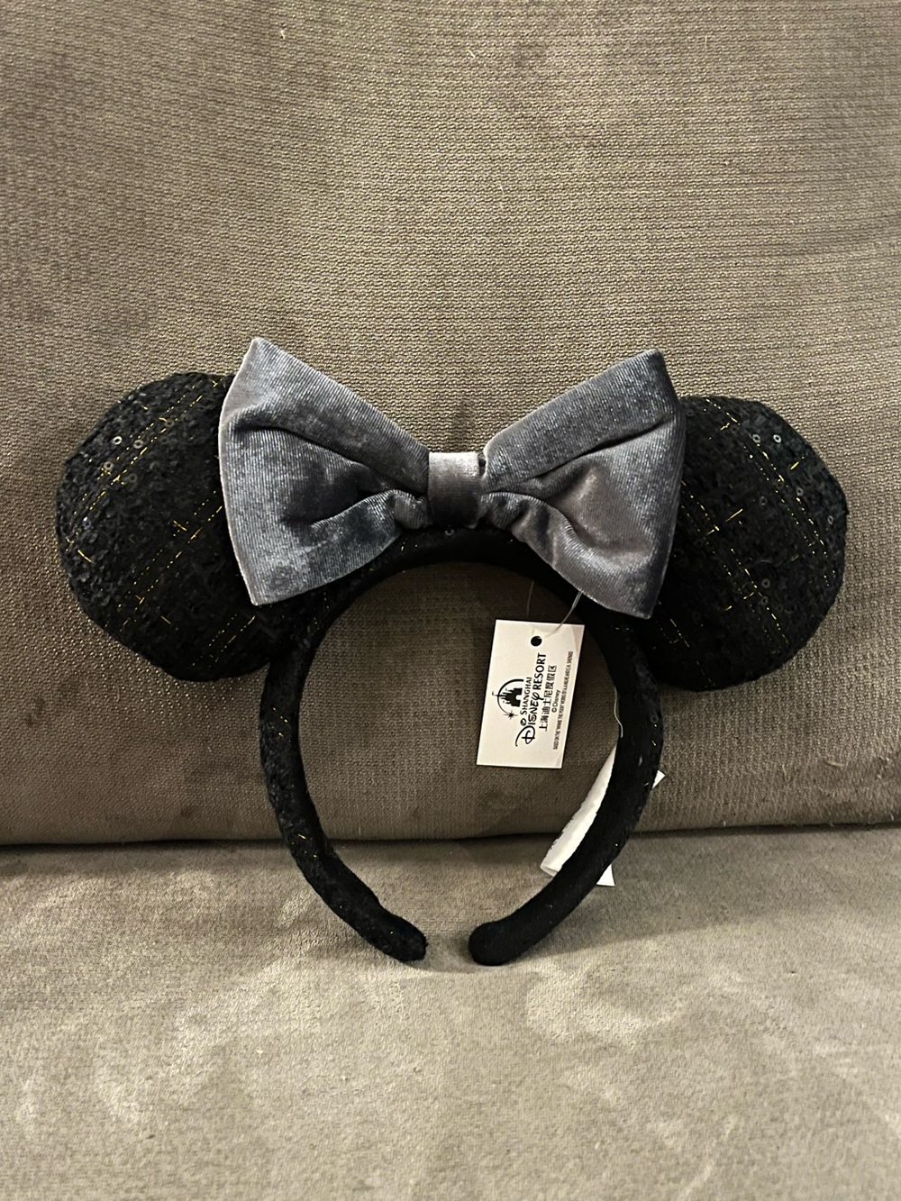 NWT DISNEY PARKS Japan Tokyo Disney Resort Black Bow Mickey Minnie Ears Headband - Picture 9 of 11